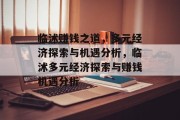 临沭赚钱之道,多元经济探索与机遇分析,临沭多元经济探索与赚钱机遇分析
