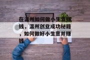 在温州如何做小生意赚钱，温州创业成功秘籍，如何做好小生意并赚钱