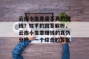 云南小生意是否真的赚钱?知乎的回答解析,云南小生意赚钱的真伪分析,一个综合的答案 云南小生意是否真的赚钱?知乎的回答解析,云南小生意赚钱的真伪分析,一个综合的答案