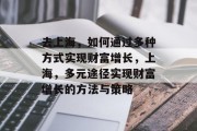 去上海，如何通过多种方式实现财富增长，上海，多元途径实现财富增长的方法与策略