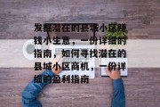 发掘潜在的县城小区赚钱小生意，一份详细的指南，如何寻找潜在的县城小区商机，一份详细的盈利指南