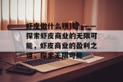 虾皮做什么赚钱?——探索虾皮商业的无限可能,虾皮商业的盈利之道,探索无限可能