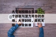 大学封校赚小生意,一个创新与潜力并存的市场,大学封校,商机无限,创业新潮 大学封校赚小生意,一个创新与潜力并存的市场,大学封校,商机无限,创业新潮