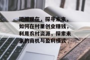 把握现在,探寻未来,如何在村里创业赚钱,利用农村资源,探索未来的商机与盈利模式 把握现在,探寻未来,如何在村里创业赚钱,利用农村资源,探索未来的商机与盈利模式
