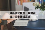 温县创业指南,发掘商机,探索赚钱之道 温县创业指南,发掘商机,探索赚钱之道