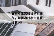 义乌小生意赚钱吗?现在,如何通过小生意获得利润? 义乌小生意赚钱吗?现在,如何通过小生意获得利润?