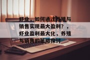 虾业,如何通过养殖与销售实现最大盈利?,虾业盈利最大化,养殖与销售的策略探讨 虾业,如何通过养殖与销售实现最大盈利?,虾业盈利最大化,养殖与销售的策略探讨