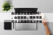 山区做小生意赚钱吗?,山区创业,哪些项目可以上路赚取生活开销