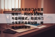 利润极大的冷门小生意赚钱——揭秘投资策略与盈利模式,投资冷门小生意的盈利秘籍,策略与模式解析