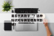 车牌号上的字母“L”是否代表数字“?这种标识对车辆管理有何影响?