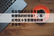 东北地区的小生意有哪些赚钱的好项目?,东北地区小生意赚钱的项目推荐 东北地区的小生意有哪些赚钱的好项目?,东北地区小生意赚钱的项目推荐