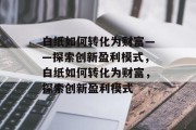 白纸如何转化为财富——探索创新盈利模式，白纸如何转化为财富，探索创新盈利模式