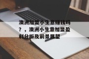 澳洲加盟小生意赚钱吗?,澳洲小生意加盟盈利分析及前景展望 澳洲加盟小生意赚钱吗?,澳洲小生意加盟盈利分析及前景展望