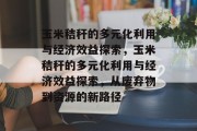玉米秸秆的多元化利用与经济效益探索,玉米秸秆的多元化利用与经济效益探索,从废弃物到资源的新路径 玉米秸秆的多元化利用与经济效益探索,玉米秸秆的多元化利用与经济效益探索,从废弃物到资源的新路径
