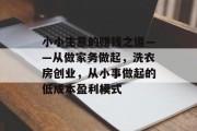 小小生意的赚钱之道——从做家务做起,洗衣房创业,从小事做起的低成本盈利模式
