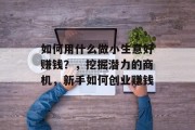 如何用什么做小生意好赚钱?,挖掘潜力的商机,新手如何创业赚钱 如何用什么做小生意好赚钱?,挖掘潜力的商机,新手如何创业赚钱