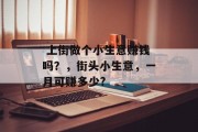 上街做个小生意赚钱吗?,街头小生意,一月可赚多少?