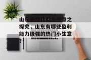 山东最赚钱的小生意之探究,山东有哪些盈利能力极强的热门小生意? 山东最赚钱的小生意之探究,山东有哪些盈利能力极强的热门小生意?