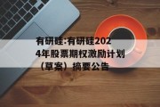 有研硅:有研硅2024年股票期权激励计划(草案)摘要公告