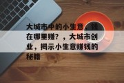 大城市中的小生意,钱在哪里赚?,大城市创业,揭示小生意赚钱的秘籍 大城市中的小生意,钱在哪里赚?,大城市创业,揭示小生意赚钱的秘籍