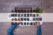 小白如何从小白做起,赚取点小生意的金子,小白从零开始,如何赚取点小生意的金子? 小白如何从小白做起,赚取点小生意的金子,小白从零开始,如何赚取点小生意的金子?