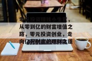 零元投资赚钱小生意,从零到亿的财富增值之路,零元投资创业,走向亿万财富的理财之道