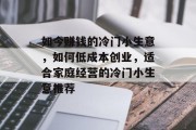 如今赚钱的冷门小生意,如何低成本创业,适合家庭经营的冷门小生意推荐 如今赚钱的冷门小生意,如何低成本创业,适合家庭经营的冷门小生意推荐