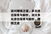 资兴赚钱之道，多元途径探索与解析，资兴多元途径探索与解析，赚钱之道