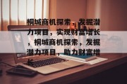 桐城商机探索,发掘潜力项目,实现财富增长,桐城商机探索,发掘潜力项目,助力财富增长 桐城商机探索,发掘潜力项目,实现财富增长,桐城商机探索,发掘潜力项目,助力财富增长