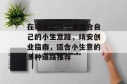 在靖安选择一条适合自己的小生意路，靖安创业指南，适合小生意的多种道路推荐