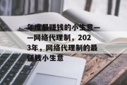 年度最赚钱的小生意——网络代理制，2023年，网络代理制的最赚钱小生意