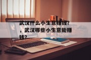 武汉什么小生意赚钱？，武汉哪些小生意能赚钱？