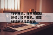 转手商机,探索赚钱新途径,转手商机,探索赚钱新途径的秘诀