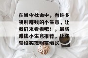在当今社会中,有许多特别赚钱的小生意,让我们来看看吧!,最新赚钱小生意推荐,让你轻松实现财富增长