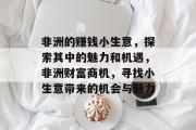 非洲的赚钱小生意,探索其中的魅力和机遇,非洲财富商机,寻找小生意带来的机会与魅力 非洲的赚钱小生意,探索其中的魅力和机遇,非洲财富商机,寻找小生意带来的机会与魅力