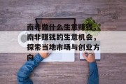 南非做什么生意赚钱,南非赚钱的生意机会,探索当地市场与创业方向