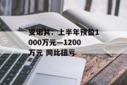 安诺其:上半年预盈1000万元―1200万元 同比扭亏
