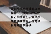 宜兴小生意赚钱好项目推荐——如何选择适合自己的生意?,宜兴小生意创业推荐,选对项目是财富的秘诀 宜兴小生意赚钱好项目推荐——如何选择适合自己的生意?,宜兴小生意创业推荐,选对项目是财富的秘诀