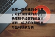 夫妻一起创业的小生意,可行且赚钱的点子,夫妻联手经营的创业小项目,成功的关键因素与盈利模式分析