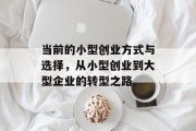当前的小型创业方式与选择，从小型创业到大型企业的转型之路