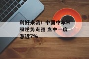 利好来袭!中国中车H股逆势走强 盘中一度涨近7%