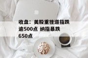 收盘:美股重挫道指跌逾500点 纳指暴跌650点 收盘:美股重挫道指跌逾500点 纳指暴跌650点