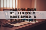 小生意如何通过融资赚钱?,1个成功的小生意融资的案例分享,如何让融资变得简单易行 小生意如何通过融资赚钱?,1个成功的小生意融资的案例分享,如何让融资变得简单易行