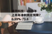 振华科技:2024年上半年净利同比预降70.59%-73.86%