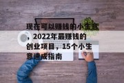 现在可以赚钱的小生意,2022年最赚钱的创业项目,15个小生意速成指南 现在可以赚钱的小生意,2022年最赚钱的创业项目,15个小生意速成指南