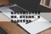 临近过年做什么小生意赚钱,新年的商机,各类小型生意推荐 临近过年做什么小生意赚钱,新年的商机,各类小型生意推荐