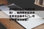 迪拜做什么小生意好赚钱?,迪拜哪些投资或生意适合新手入门,可以快速赚取财富?