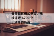 券商结算模式基金:规模逼近 6700 亿,占比创新高 券商结算模式基金:规模逼近 6700 亿,占比创新高