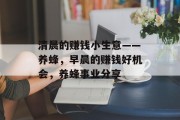 清晨的赚钱小生意——养蜂，早晨的赚钱好机会，养蜂事业分享