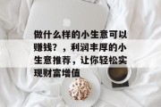 做什么样的小生意可以赚钱?,利润丰厚的小生意推荐,让你轻松实现财富增值 做什么样的小生意可以赚钱?,利润丰厚的小生意推荐,让你轻松实现财富增值
